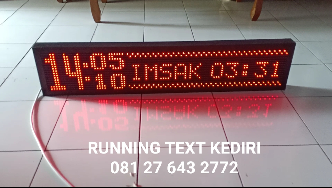 <p>Pemasangan running text merah ukuran 1 Meter jadwal sholat di Ngoro Jombang Jawa Timur ini memberikan banyak manfaat serta kepuasan terhadap pelanggan. Sehingga jadwal sholat yang dipakai sangatlah bagus dan cocok digunakan oleh semua orang.&nbsp;</p><p>Kami memberikan garansi 1 tahun untuk setiap unit yang dipasangkan. Sehingga barang yang kami berikan sangatlah membantu anda dalam memberikan led yang berkualitas sehingga jadwal sholat otomatis dapat digunakan dengan baik.</p>