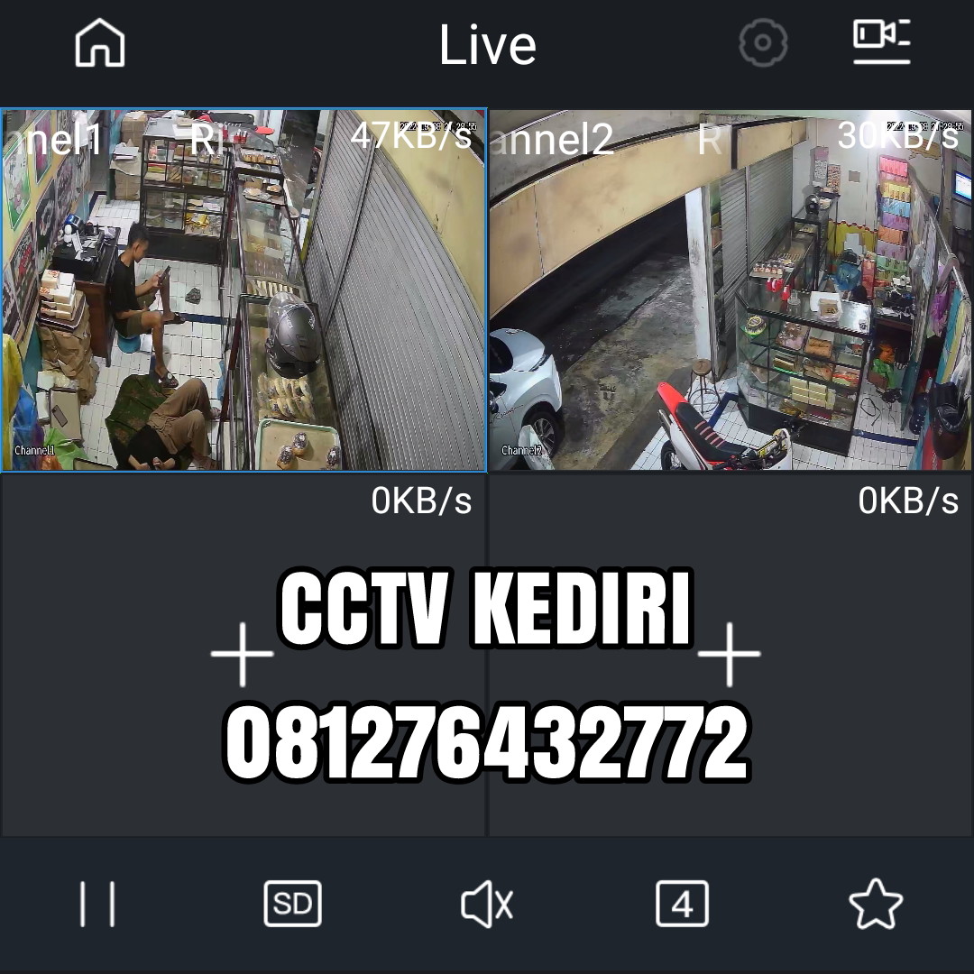 <p>Pemasangan cctv 2 kamera indoor dan outdoor garansi 1 tahun pemasangan gratis. Lokasi pemasangan di Wates Kediri. Aman dan nyaman digunakan untuk keamanan toko.</p>
