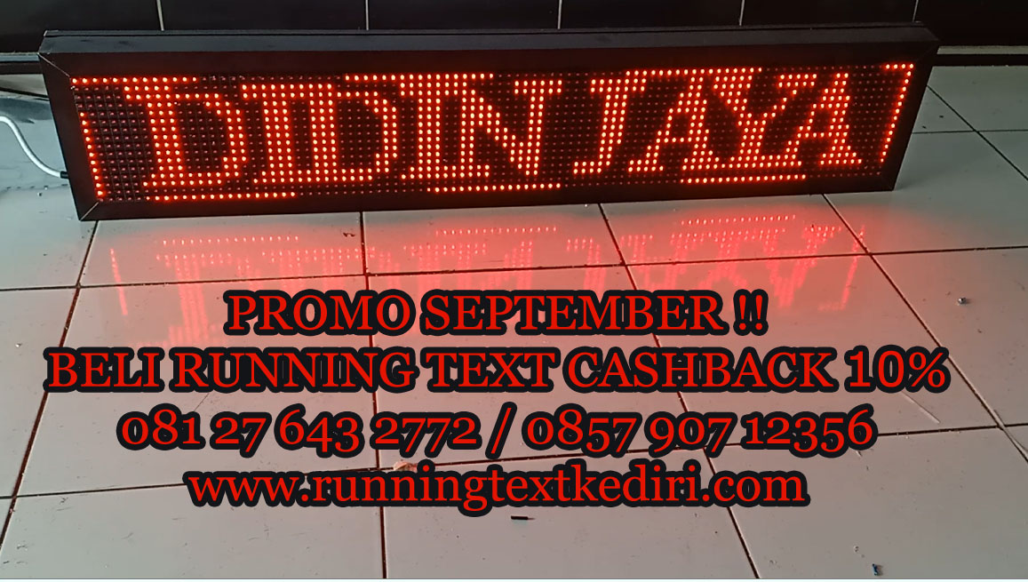 Running text merah sangat mempesona.